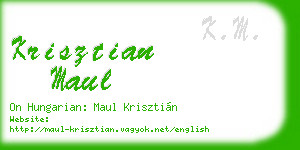 krisztian maul business card